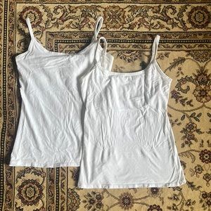 Pact Organic 2 pack shelf bra camisole white organic cotton